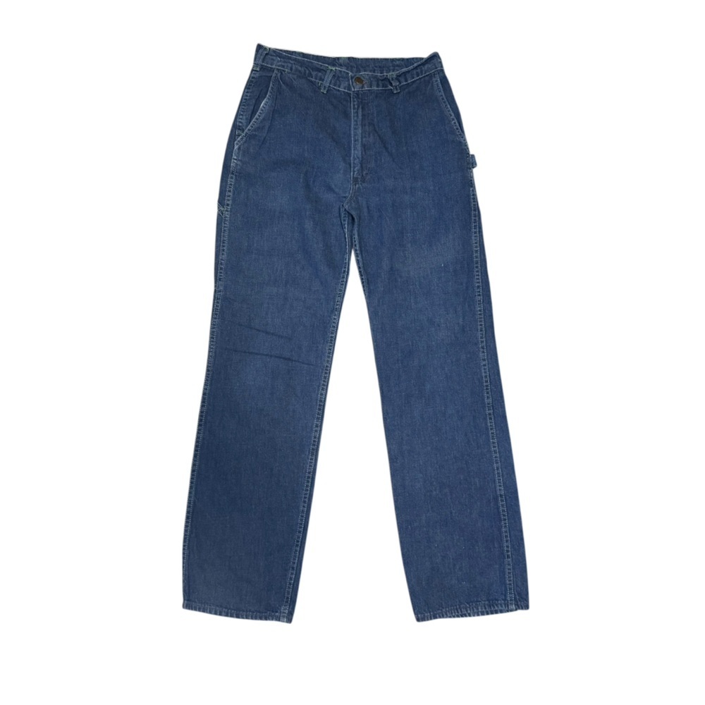 Vtg 70s Men's Carpenter Jeans - Blue Denim OshKosh Painter Pants - Picture 6 of 6